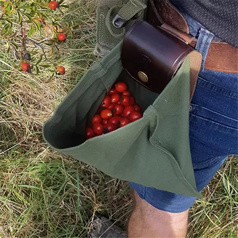 Hiking- Hunting Portable Folding Waist Bag Camping Berry Storage Bag