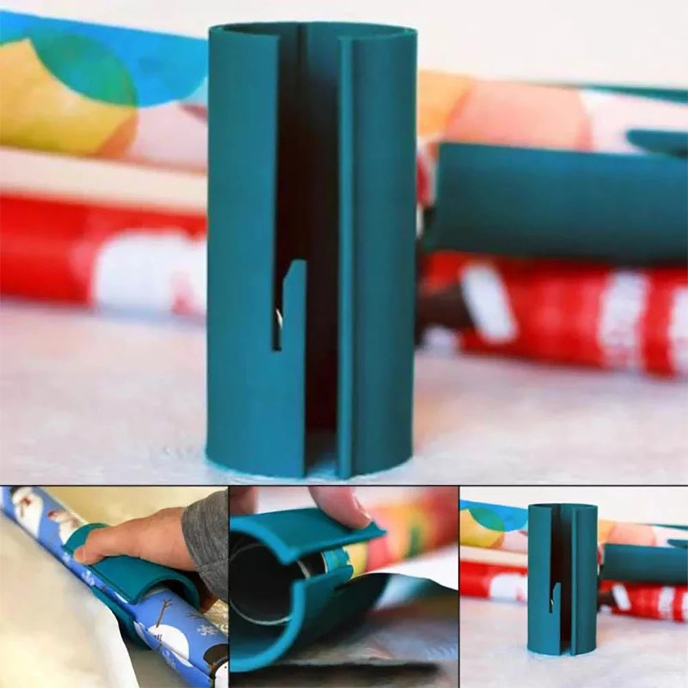 Christmas Gift Wrapping Paper Cutter Manual Corner Curler Gift Wrapping Paper Cutter Kraft Paper Knife Roll Sliding Wire Cutter