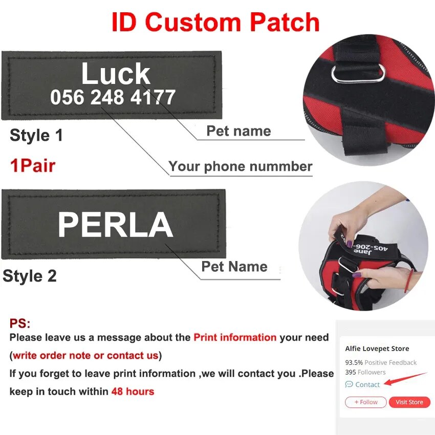 NO-PULL CUSTOM DOG HARNESS