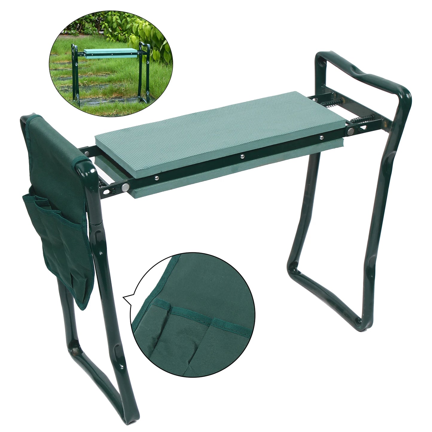 Folding Portable Garden Padded Stool