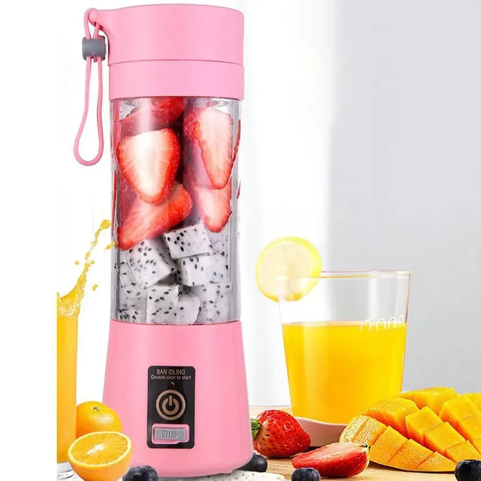 Electronic Mini 380ml Blender Mixer Cup USB Rechargeable Portable Smoothie Fruit Blender Juicer Bottle