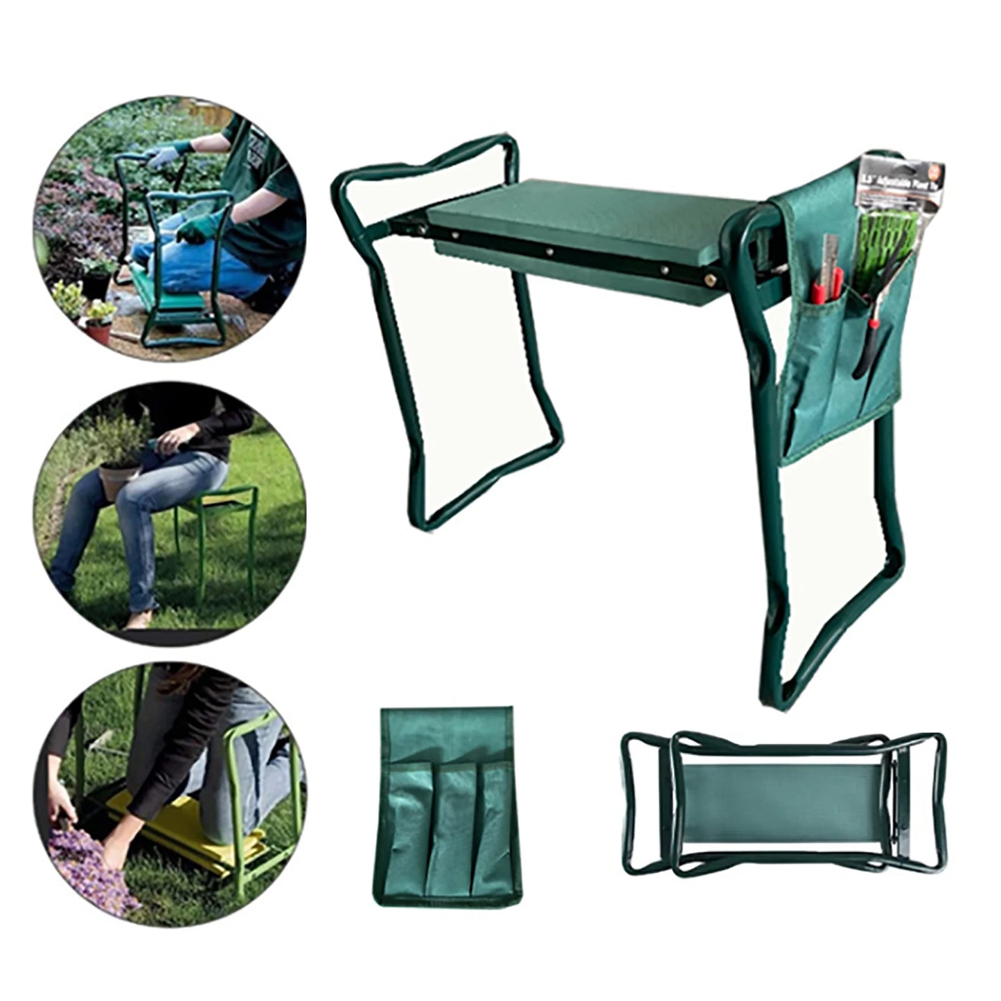 Folding Portable Garden Padded Stool