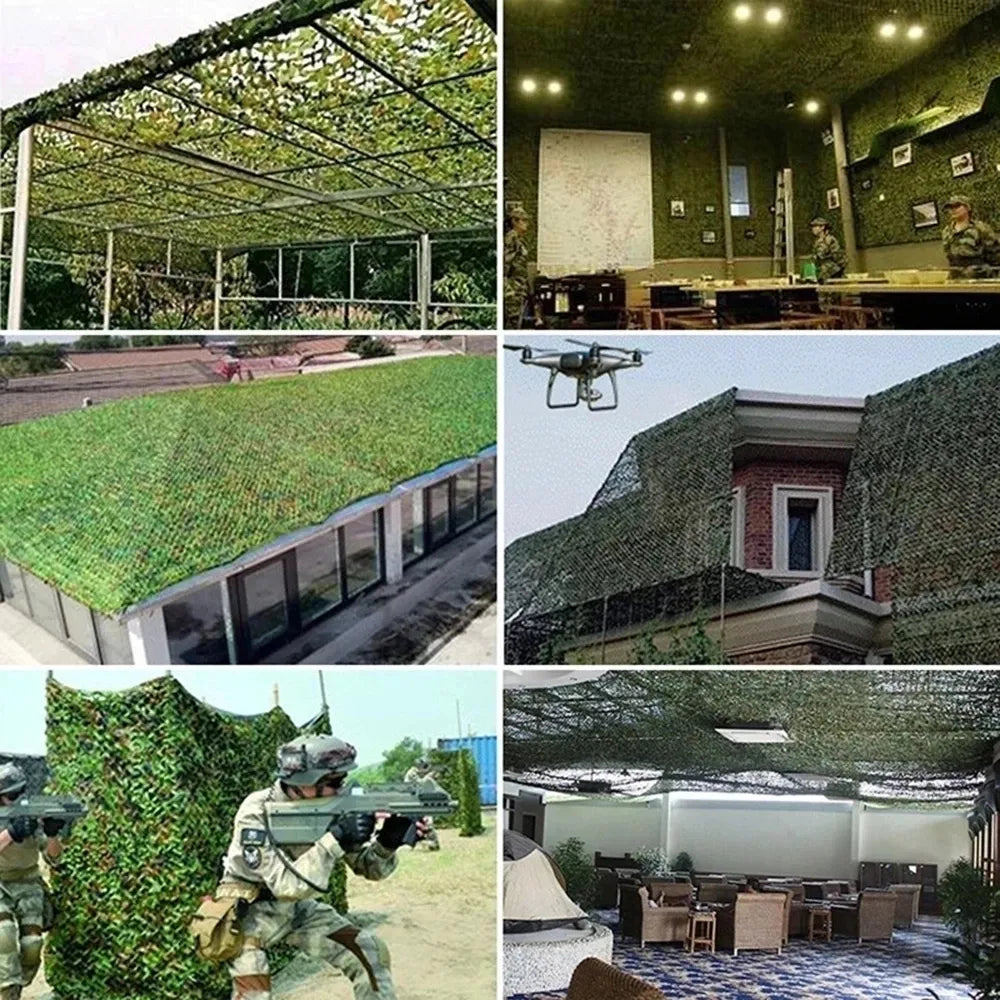 Military camouflage net pavilion camouflage net shade net garden decoration net green jungle white desert color 2x5m/3x4m/4x5m