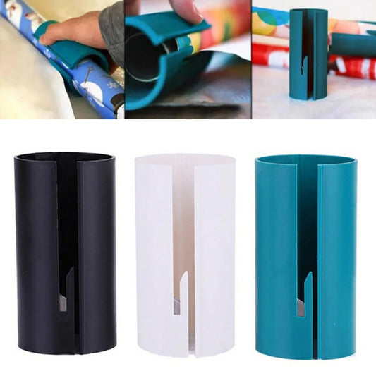 Christmas Gift Wrapping Paper Cutter Manual Corner Curler Gift Wrapping Paper Cutter Kraft Paper Knife Roll Sliding Wire Cutter