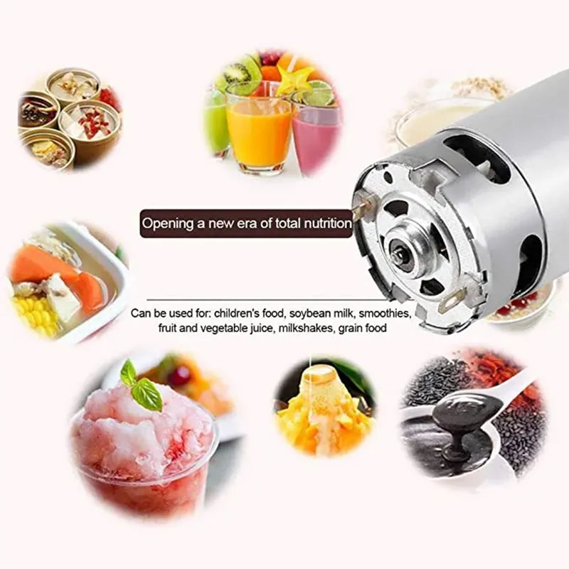 Electronic Mini 380ml Blender Mixer Cup USB Rechargeable Portable Smoothie Fruit Blender Juicer Bottle