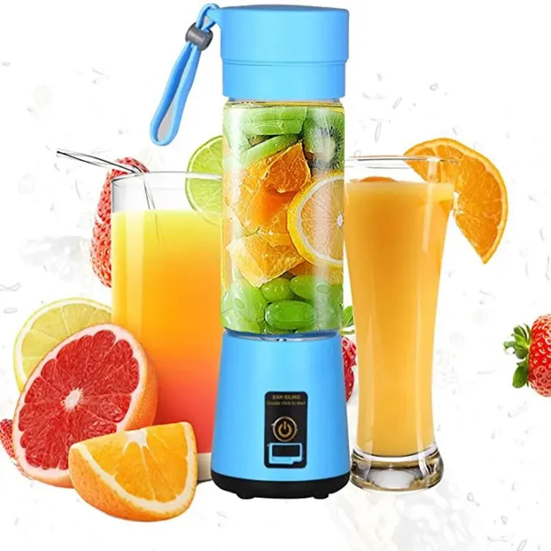 Electronic Mini 380ml Blender Mixer Cup USB Rechargeable Portable Smoothie Fruit Blender Juicer Bottle