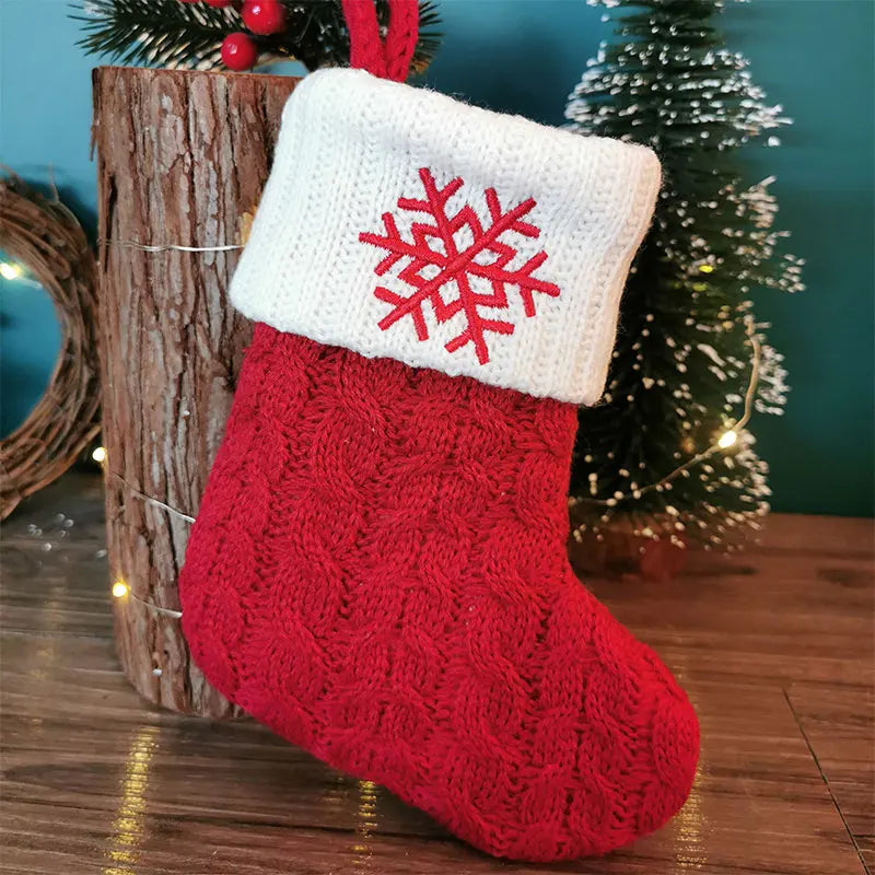 26 Uppercase Alphabet Knitted Stock Shape Candy Bag Hanging Christmas Tree Party Decorating Pendant Family Couple Name Gift