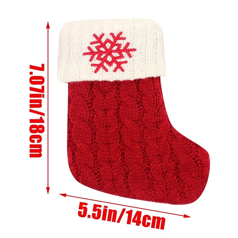 26 Uppercase Alphabet Knitted Stock Shape Candy Bag Hanging Christmas Tree Party Decorating Pendant Family Couple Name Gift
