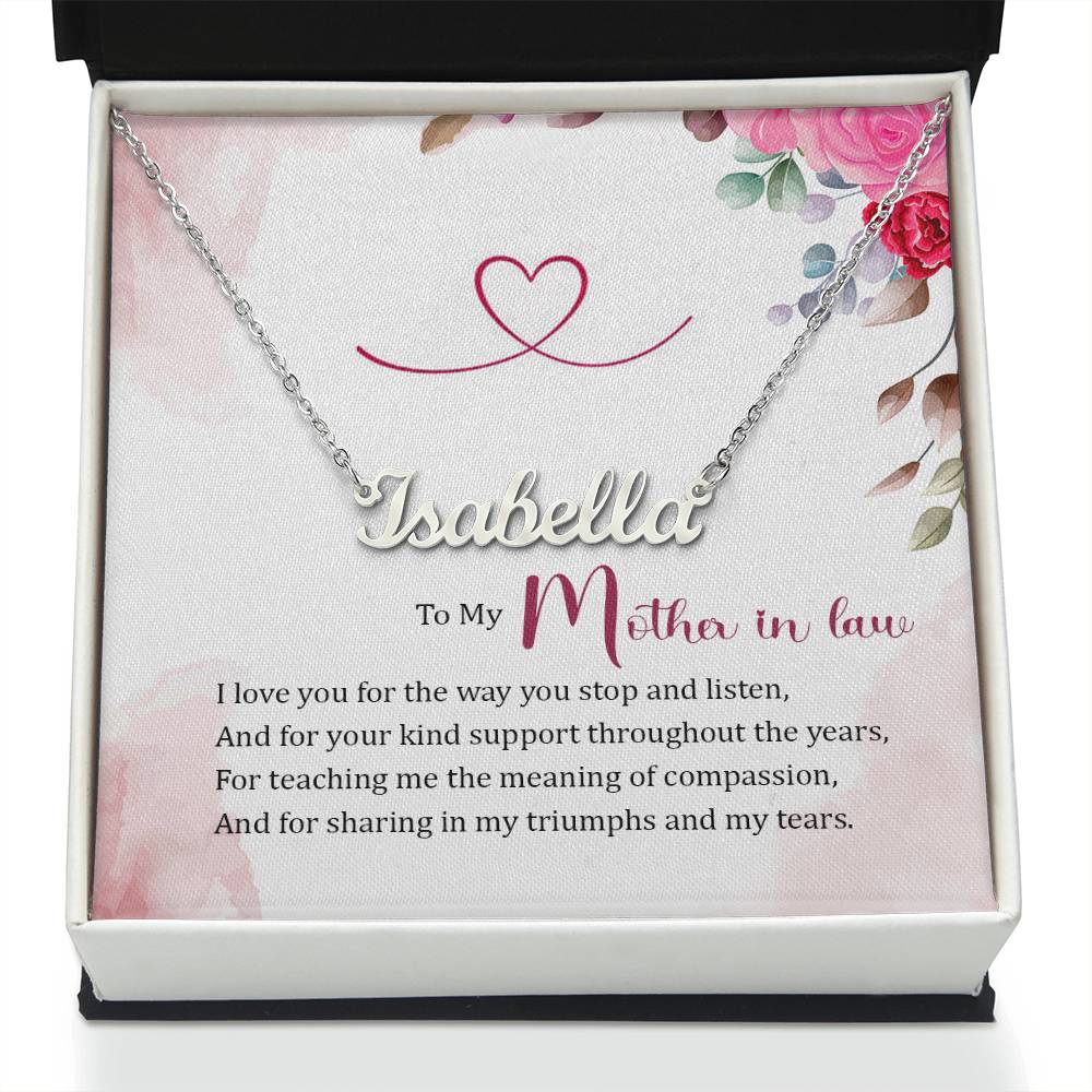 Custom Name Necklace - For Mother-in-Law