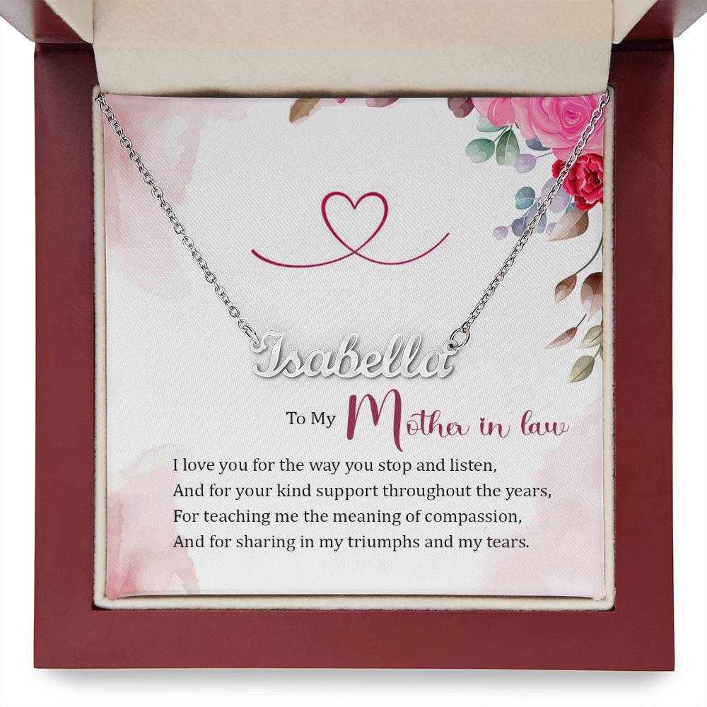 Custom Name Necklace - For Mother-in-Law