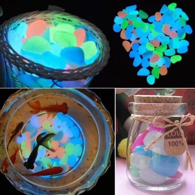 Glowing Dark Garden Pebbles