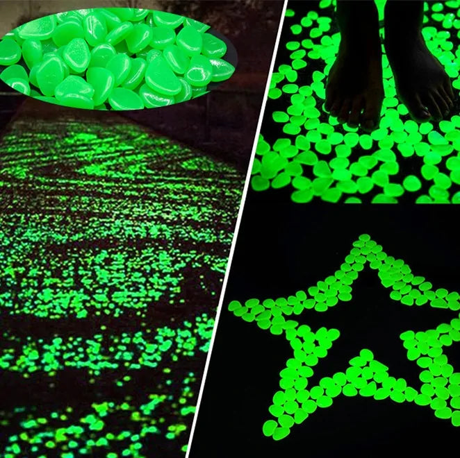 Glowing Dark Garden Pebbles