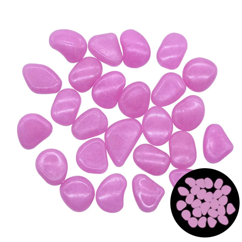 Glowing Dark Garden Pebbles