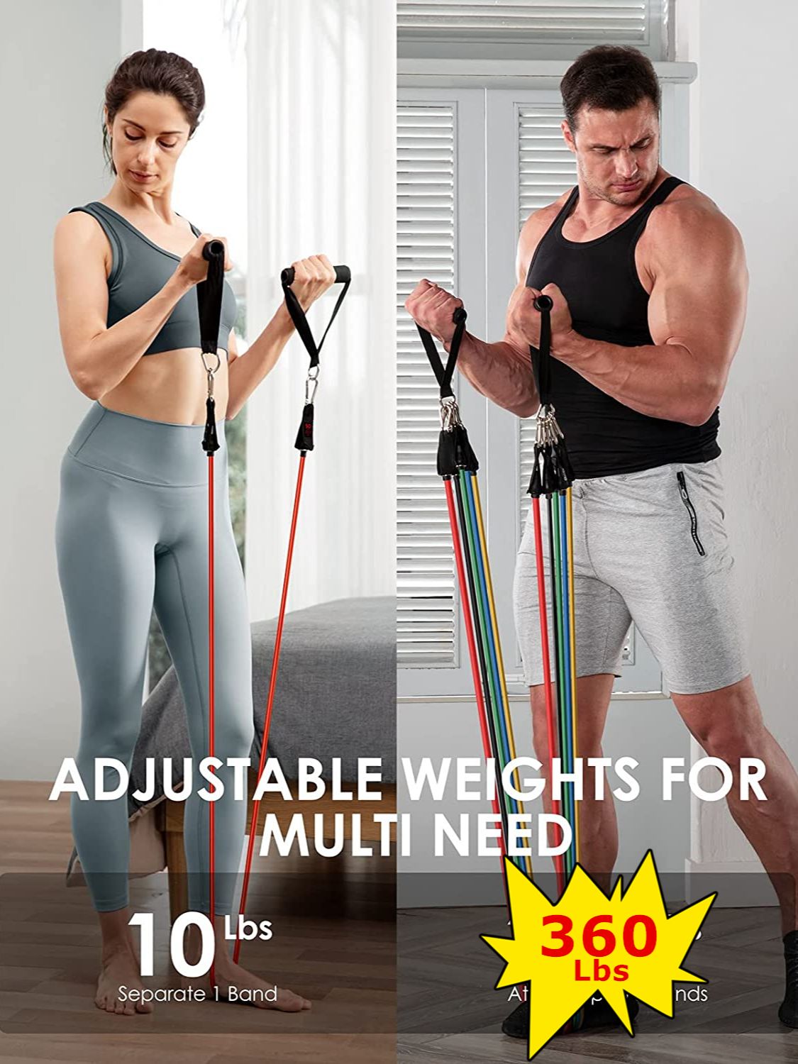 Fitness Resistance Bands Set