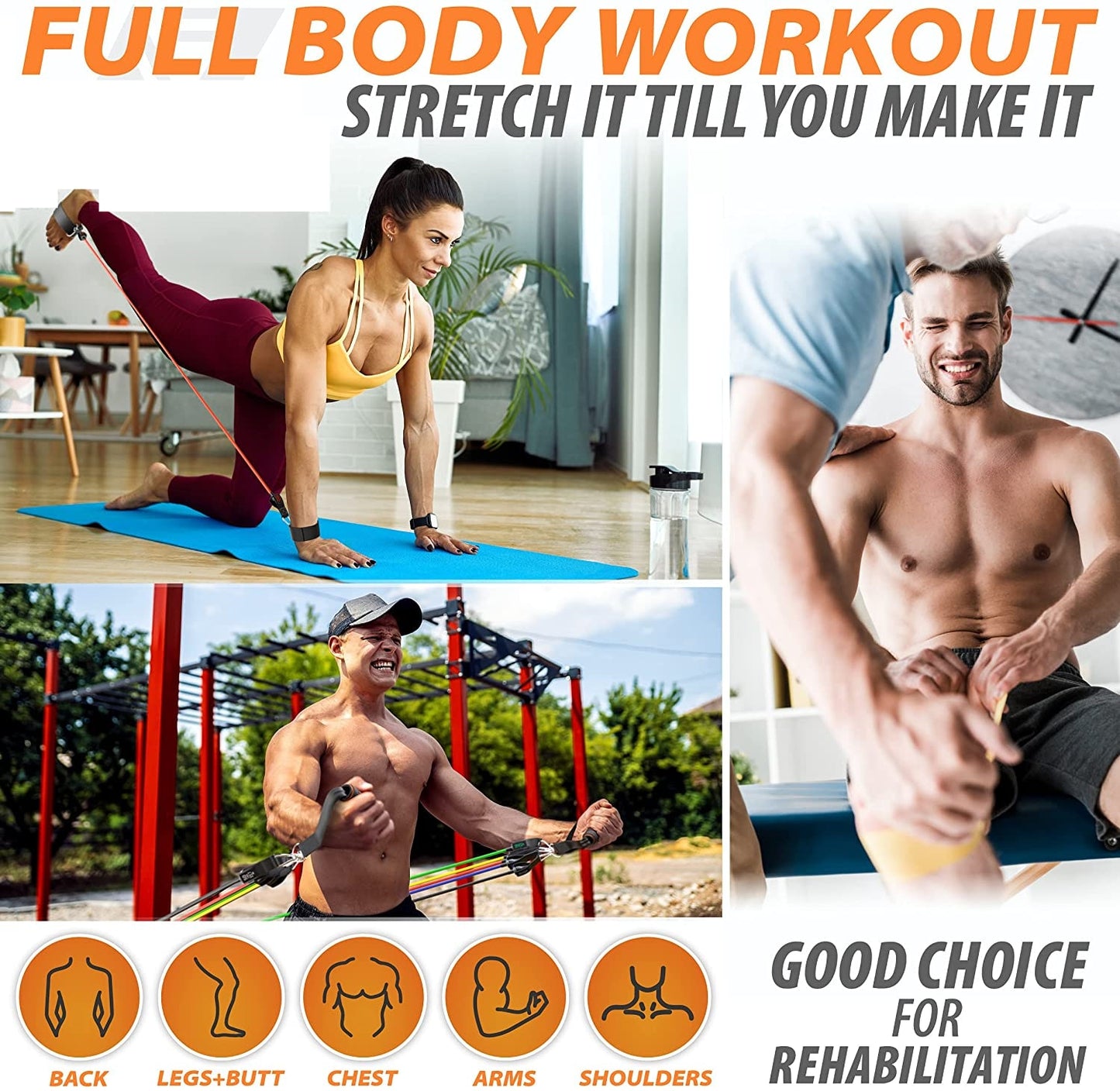 Fitness Resistance Bands Set