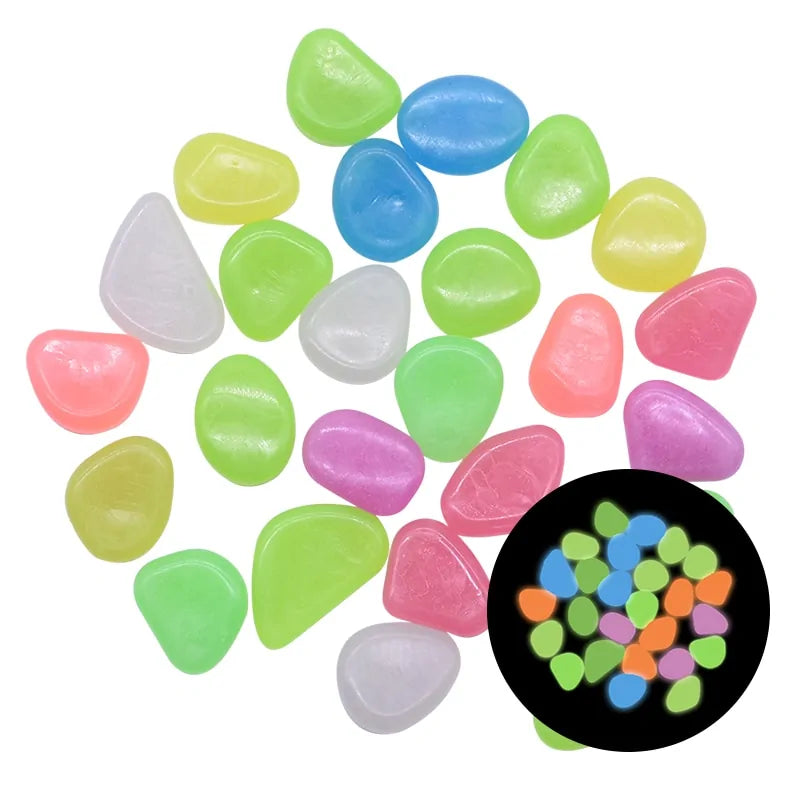 Glowing Dark Garden Pebbles